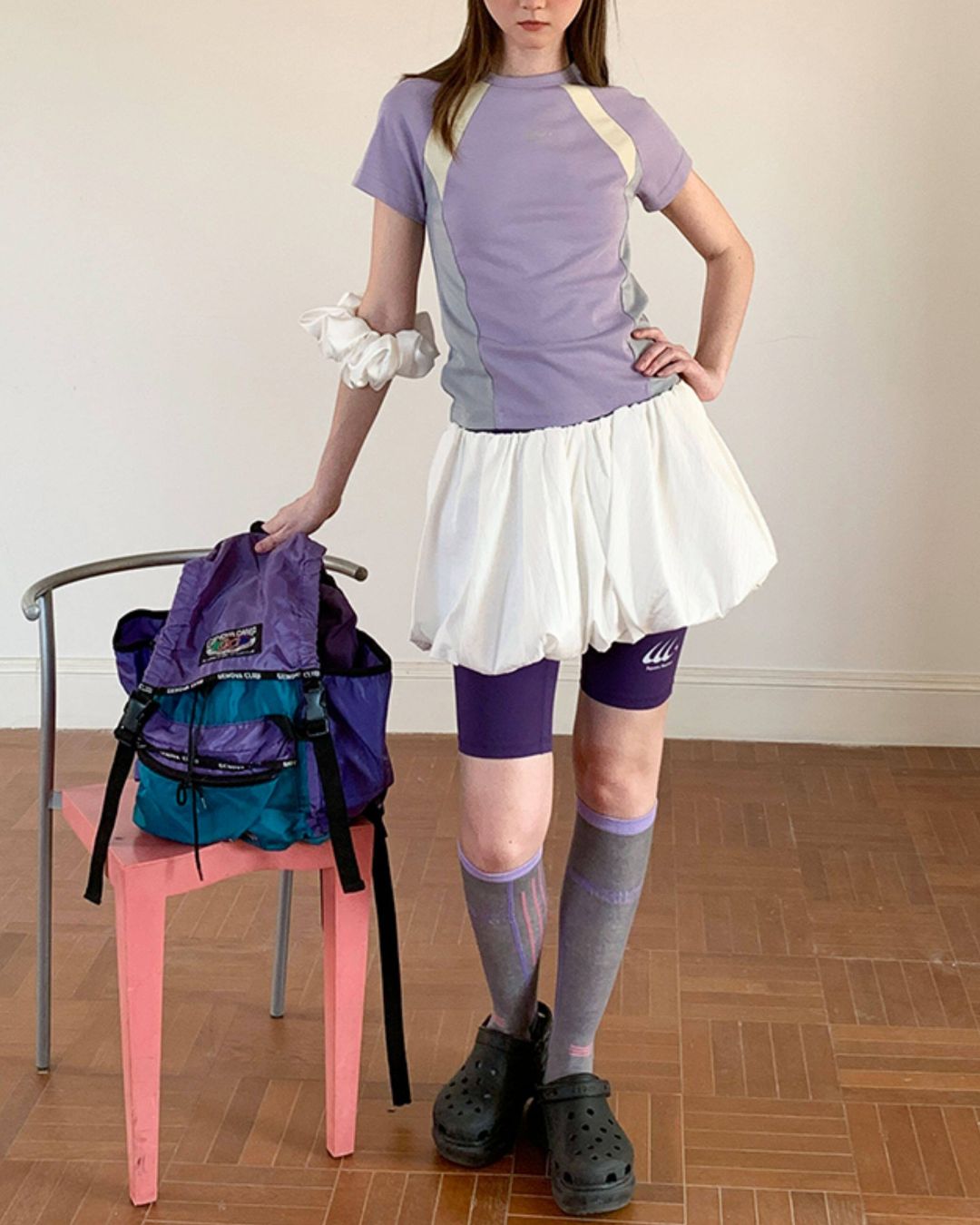 Color Block Sports Knee Socks　OR001