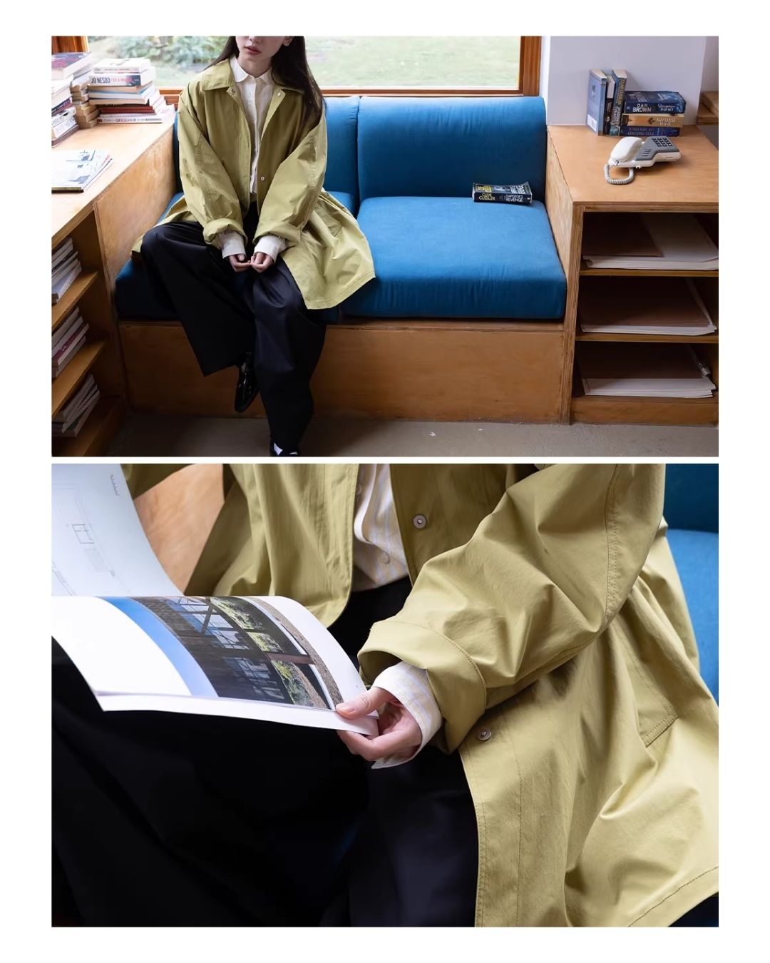 Water-repellent Single-breasted Coat　CT033