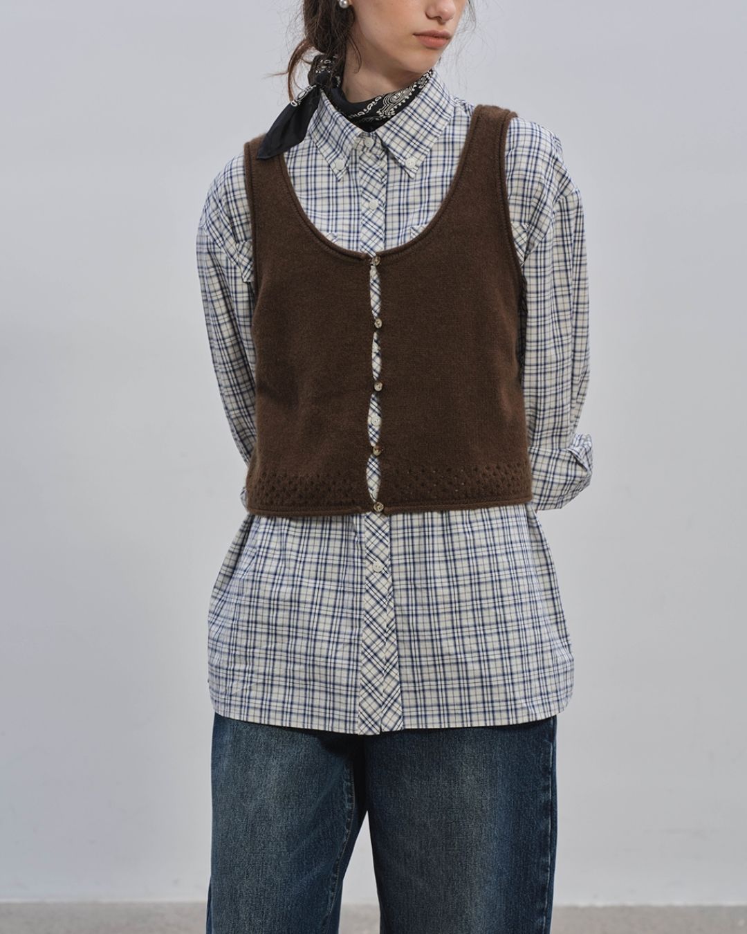 Retro Check Loose Shirt　LS024
