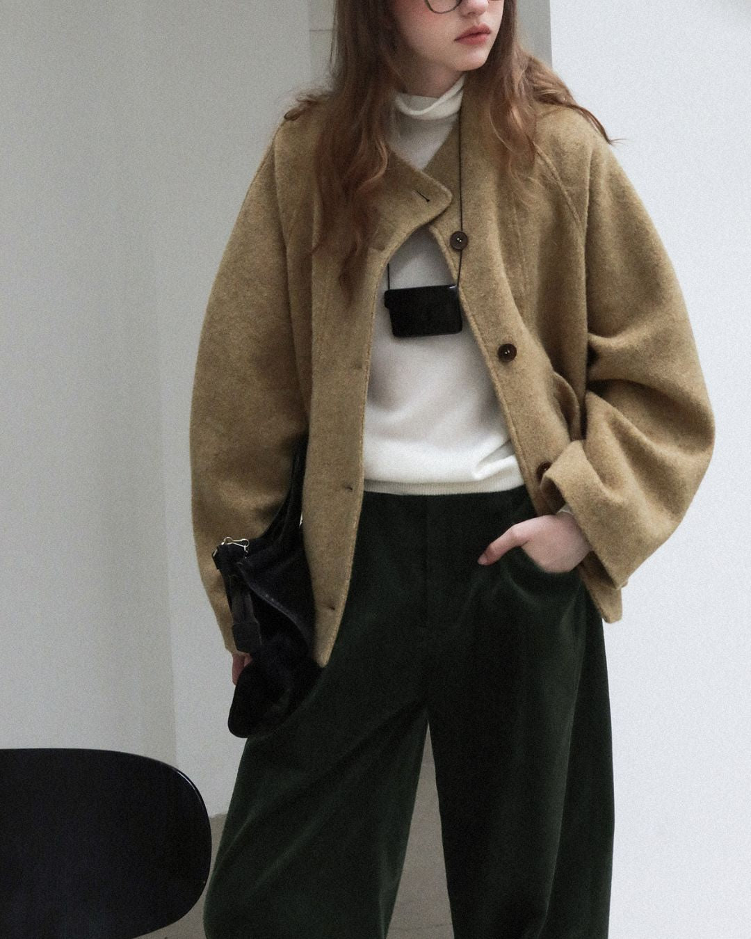 Stand-collar Wool Jacket　JK027