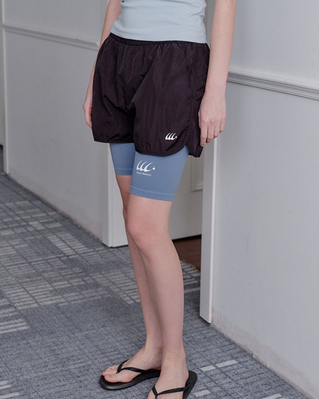 High-waisted Above-the-knee Fitness Pants　SP003