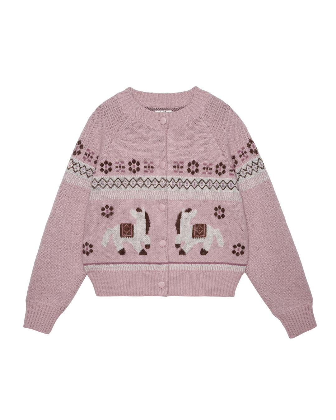 Dancing Pony Fair Isle Knit Cardigan　KN092