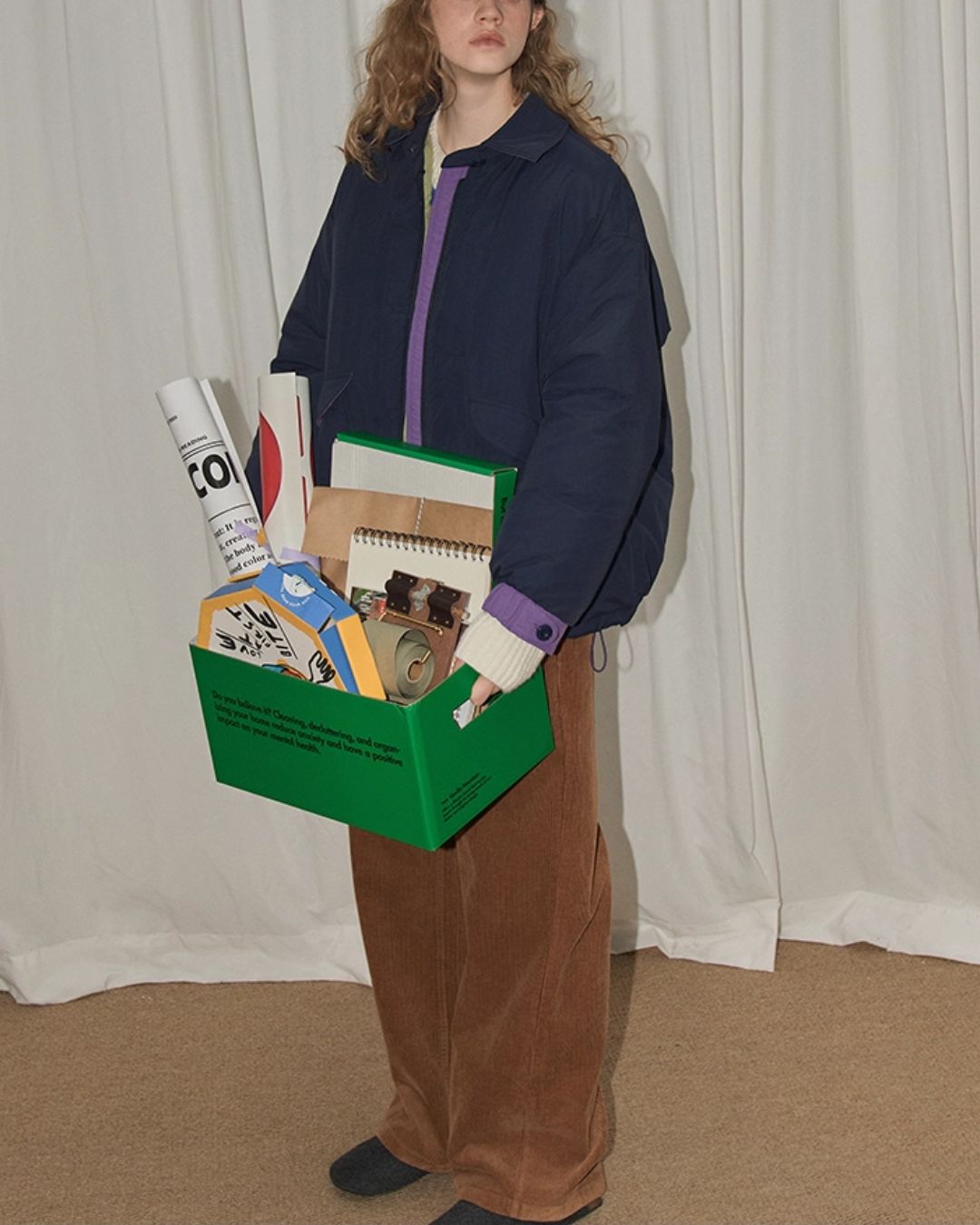 Contrast Color Retro Down Jacket　JK048