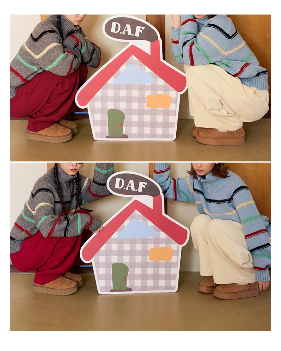 Multi-border Half-zip Knit　KN091