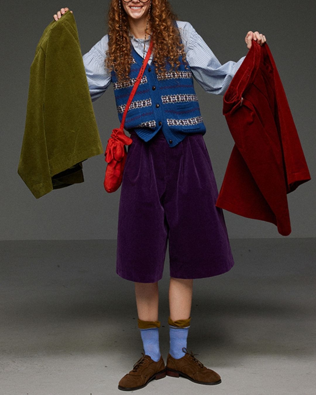 Corduroy Wide Half Pants　PT015