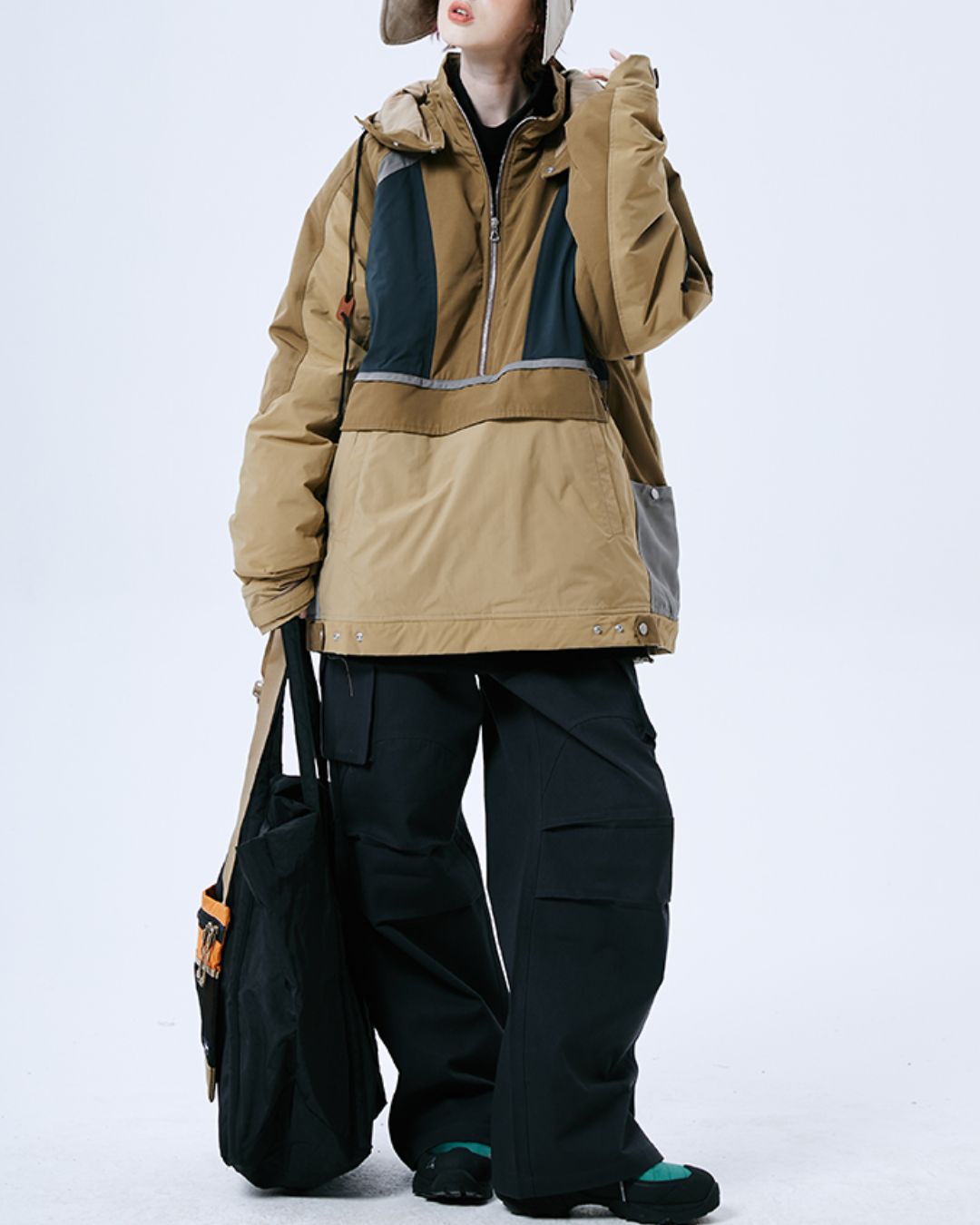 Half-zip Padded Pullover Jacket　JK074