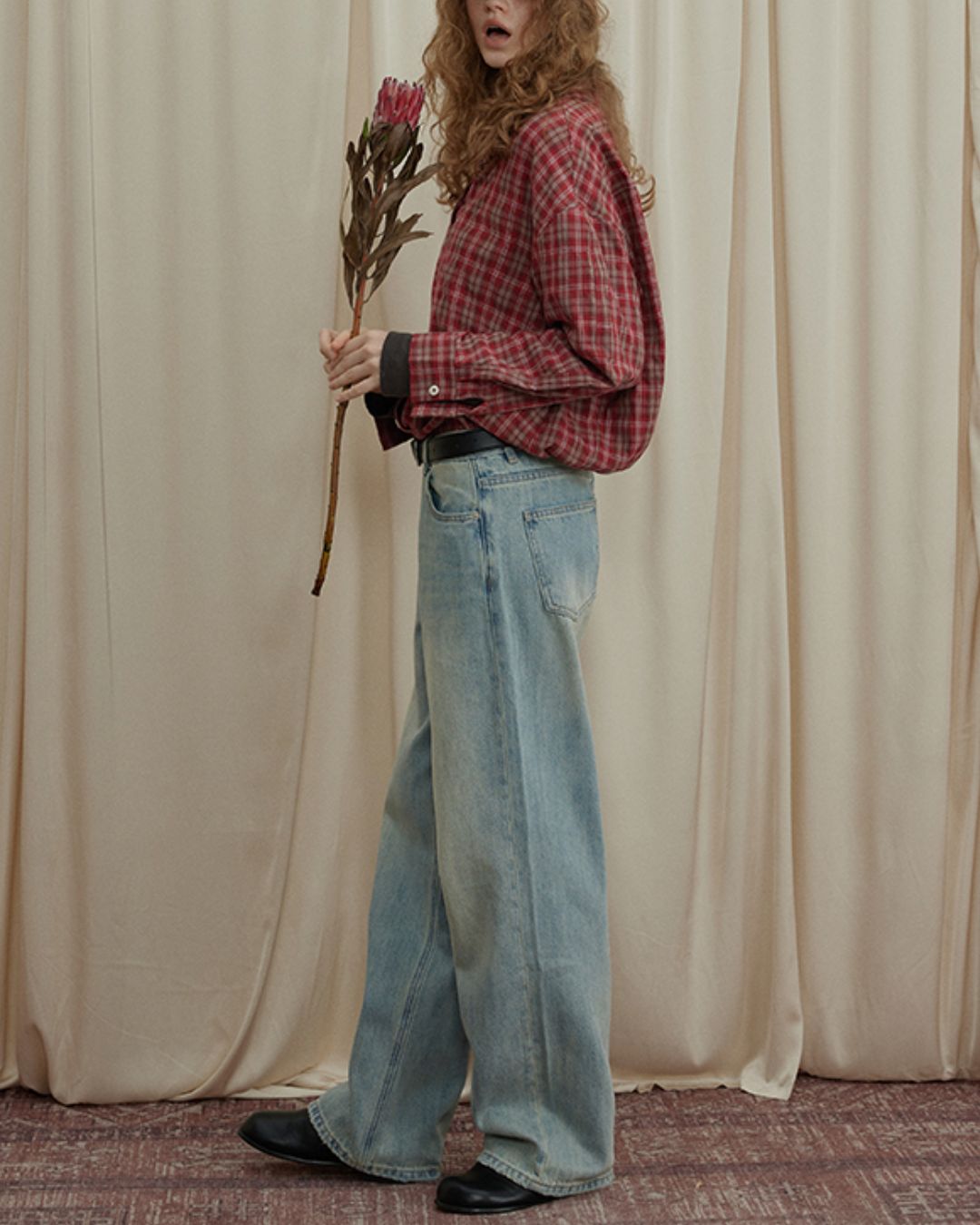 Washed Straight Denim Pants　DP009