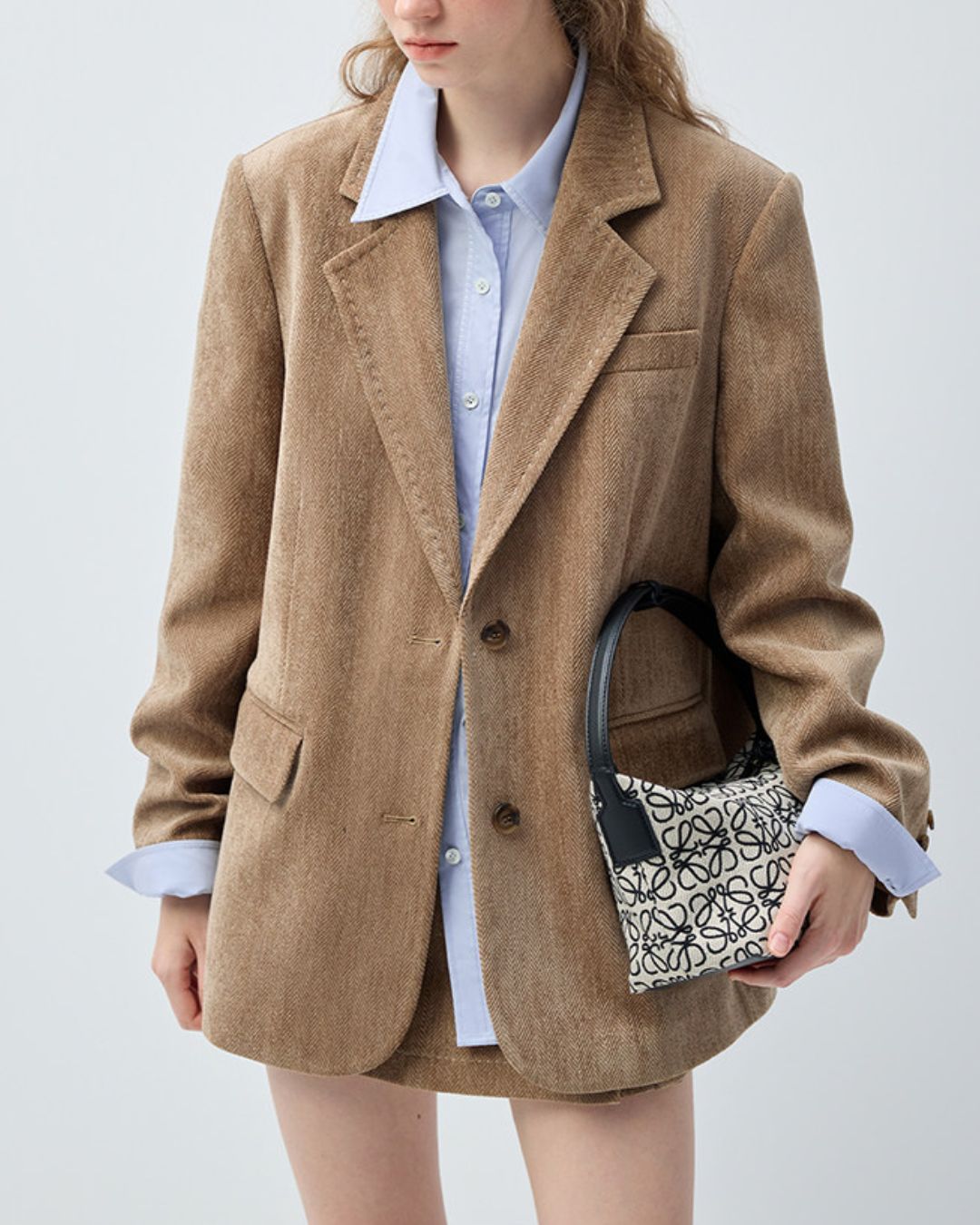 Herringbone Tailored Jacket ＆ Shorts　JK085