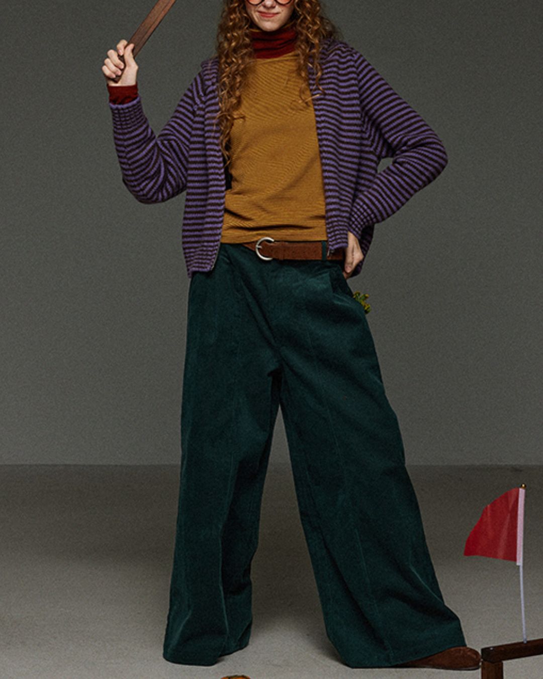 Colorblock Turtleneck T-Shirt　LT017