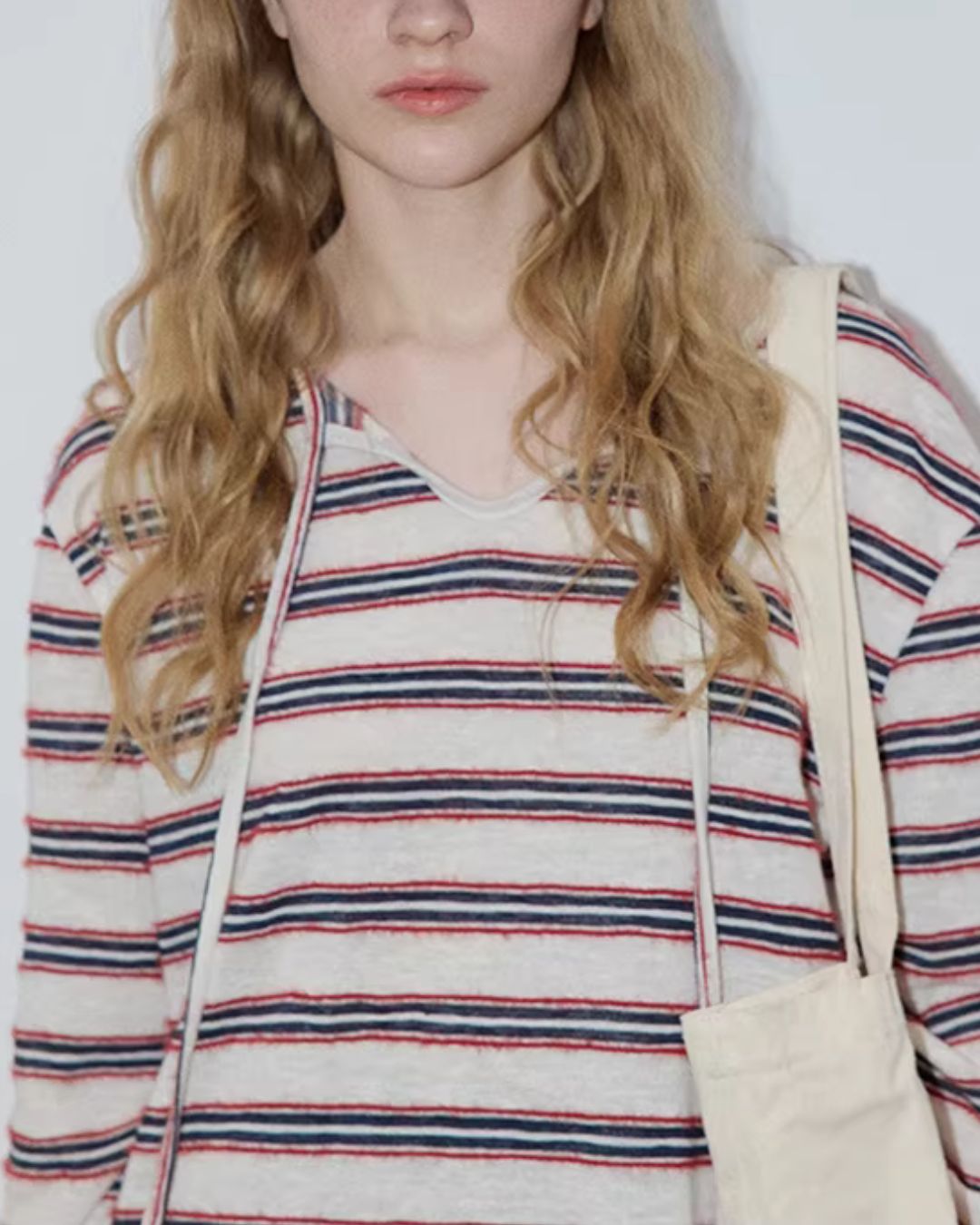 Multi-border Drawstring T-shirt　LT029