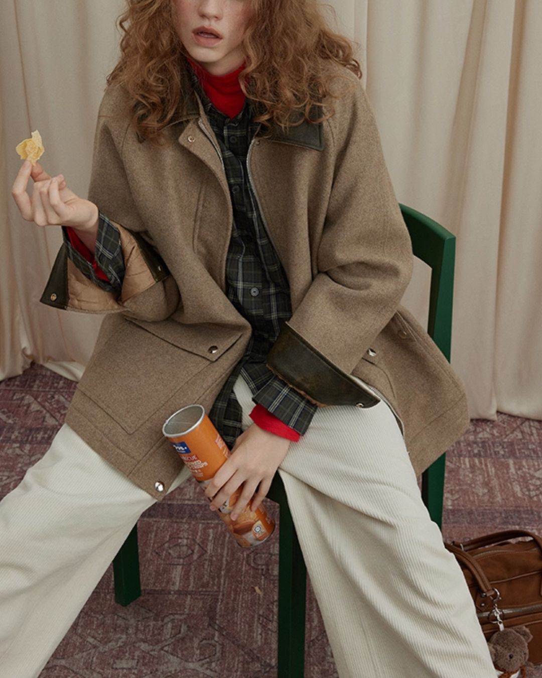 Contrast Color Classic Jacket　JK043