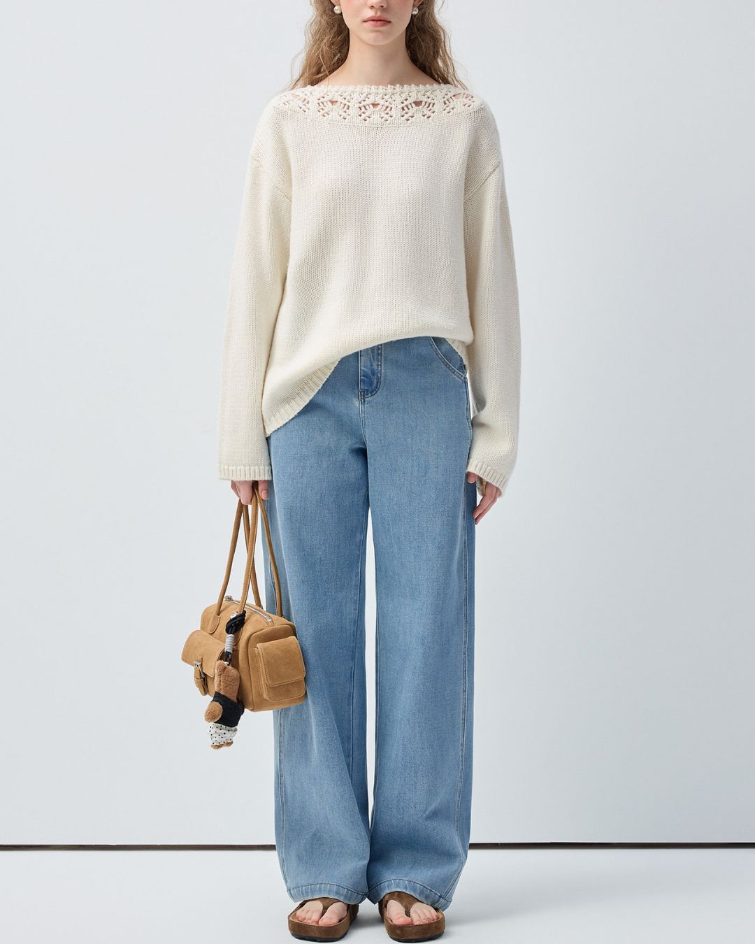 Crochet Lace Cutout Knit　KN102