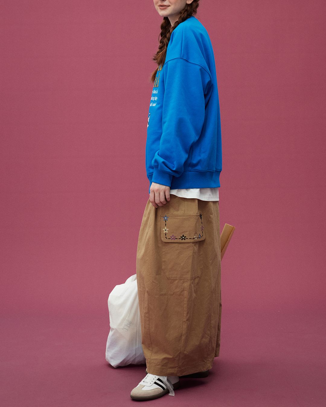 Floral Pocket Wide Leg Pants　PT002