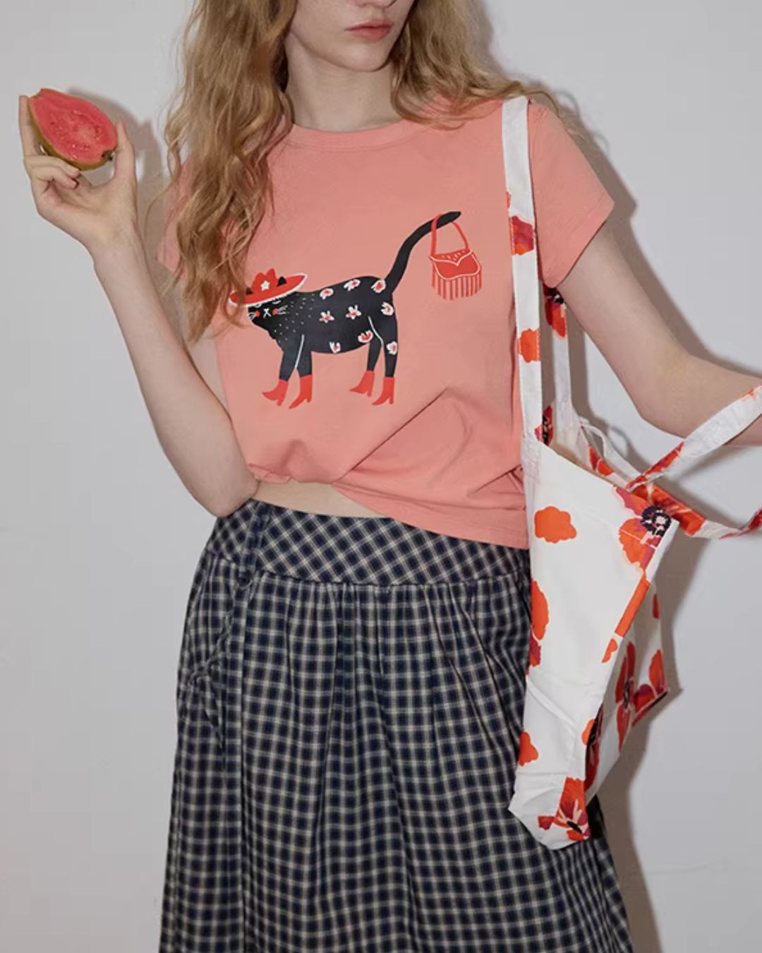 Black Cat Short Sleeve T-Shirt　ST005