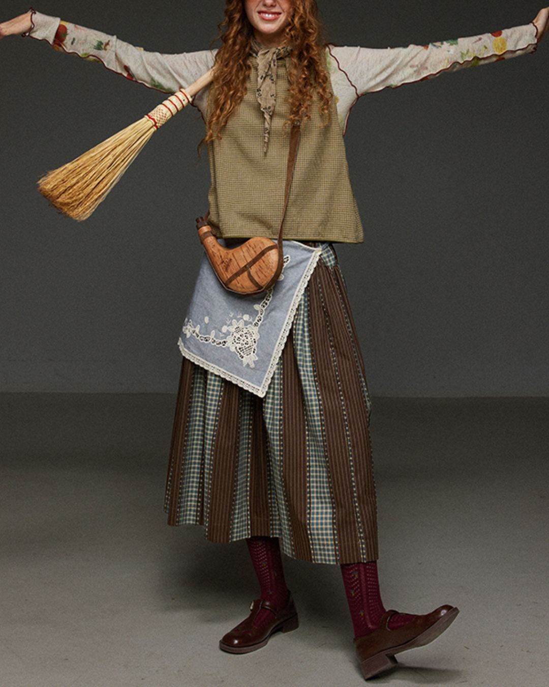 Side Button Check Vest　VT004