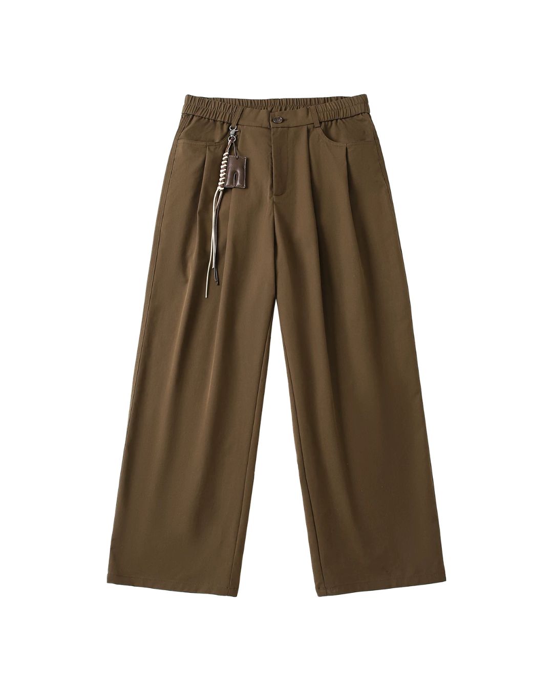 Rope ＆ Leather Tag Tuck Wide Pants　PT033