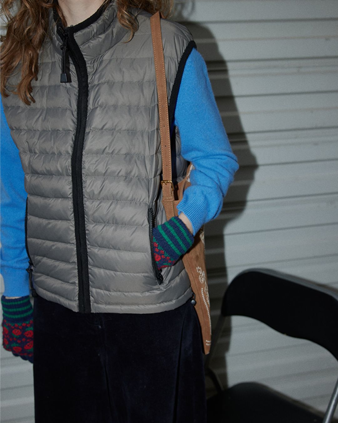 Nylon Piping Down Vest　VT013