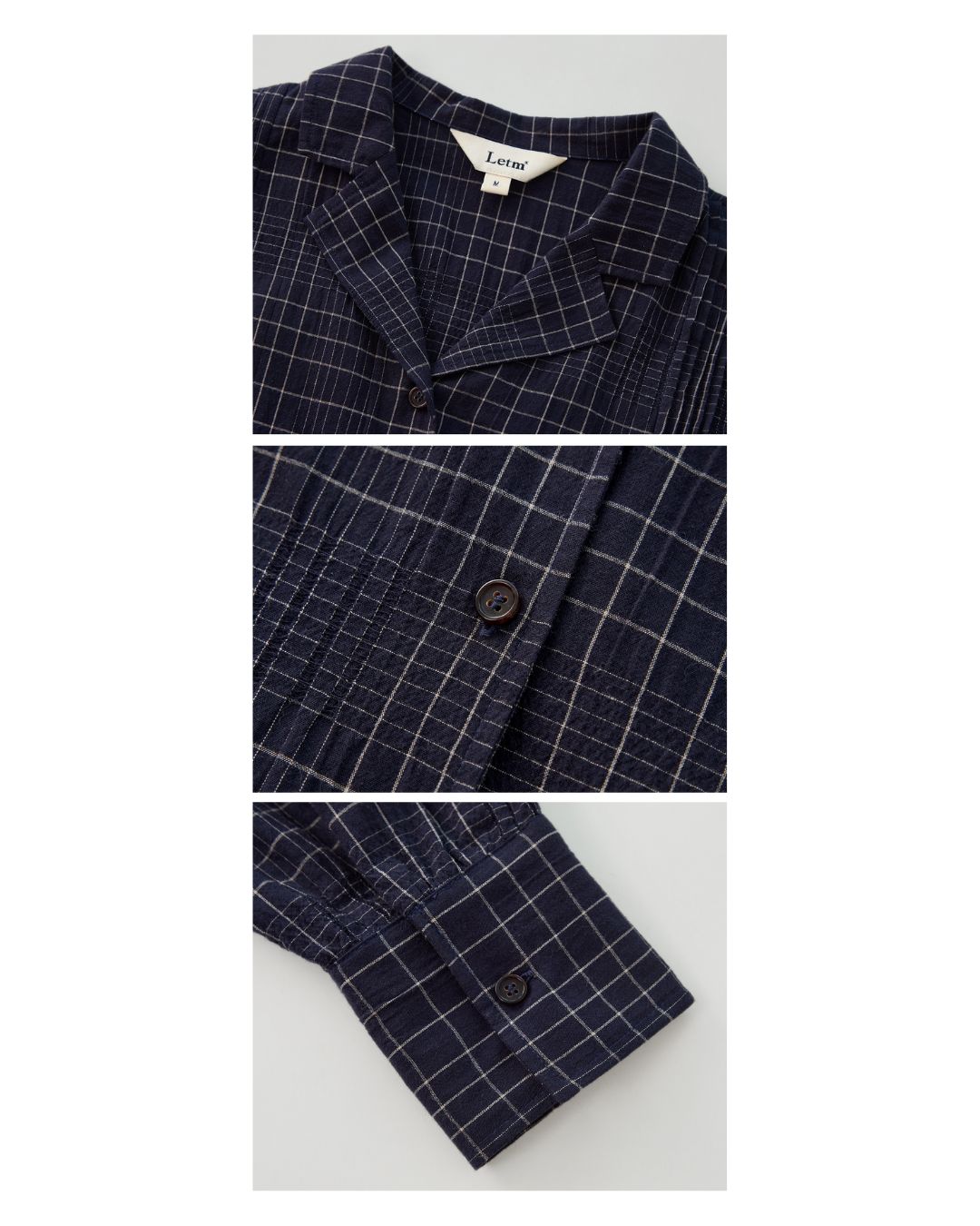 Open Collar Long Sleeve Shirt　LS012