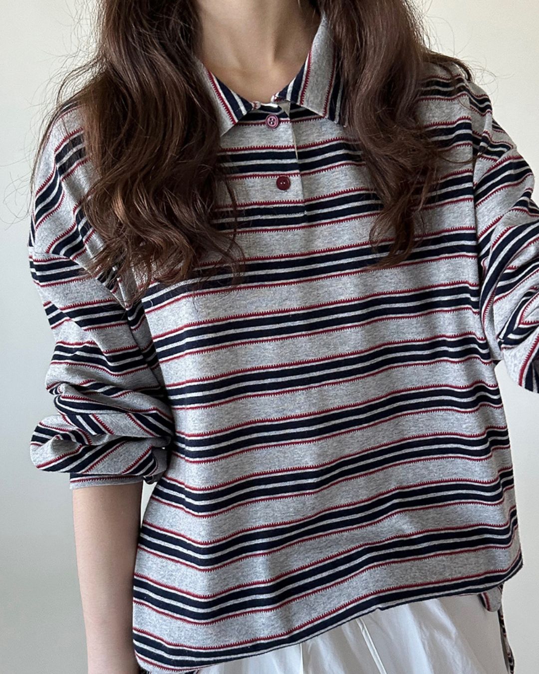 Border L/S Polo Shirt　PS001