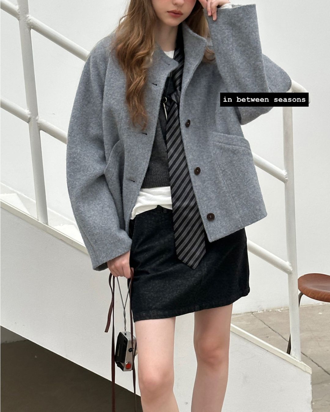 Stand-collar Wool Jacket　JK027