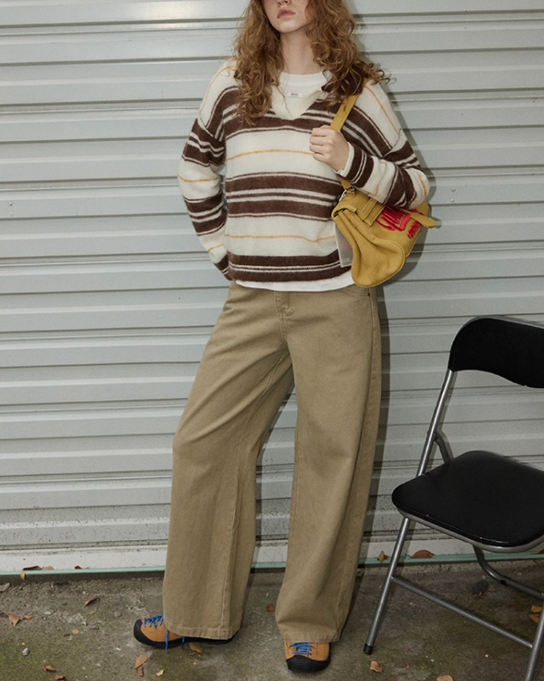 Curved Collar Denim Pants　DP010