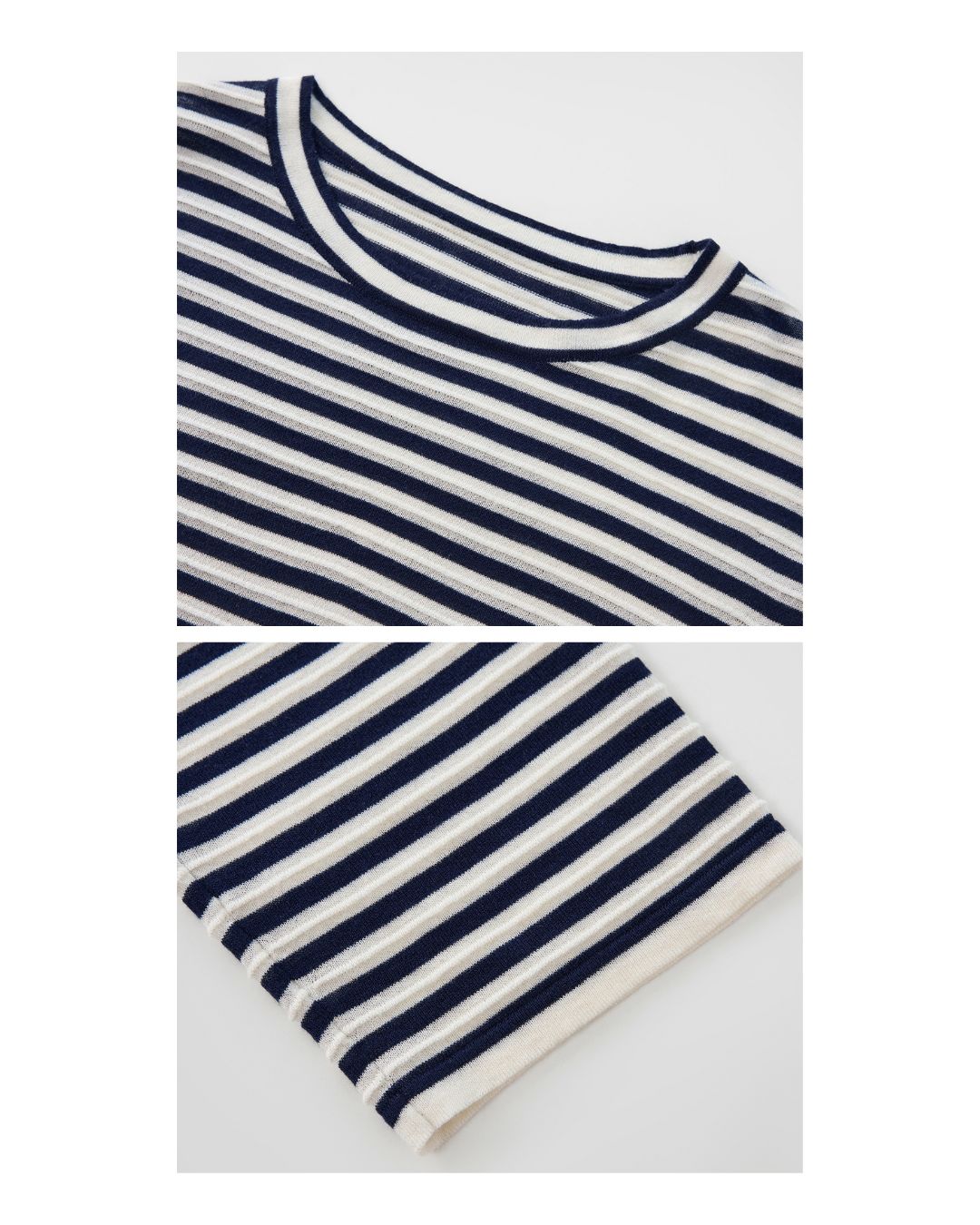 Striped Knit T-shirt　KN018
