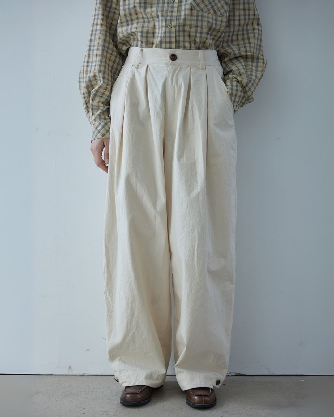 Casual Wide Tuck Pants　PT013