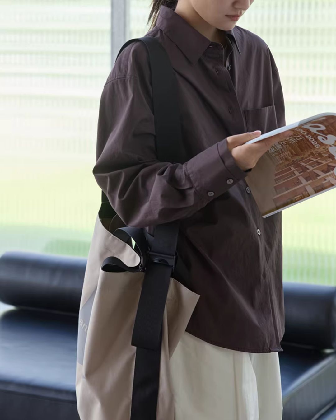 Cotton Pleated Shirt　LS065