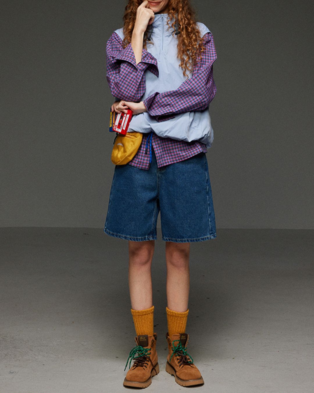 Detachable Hooded Half-zip Vest　VT006