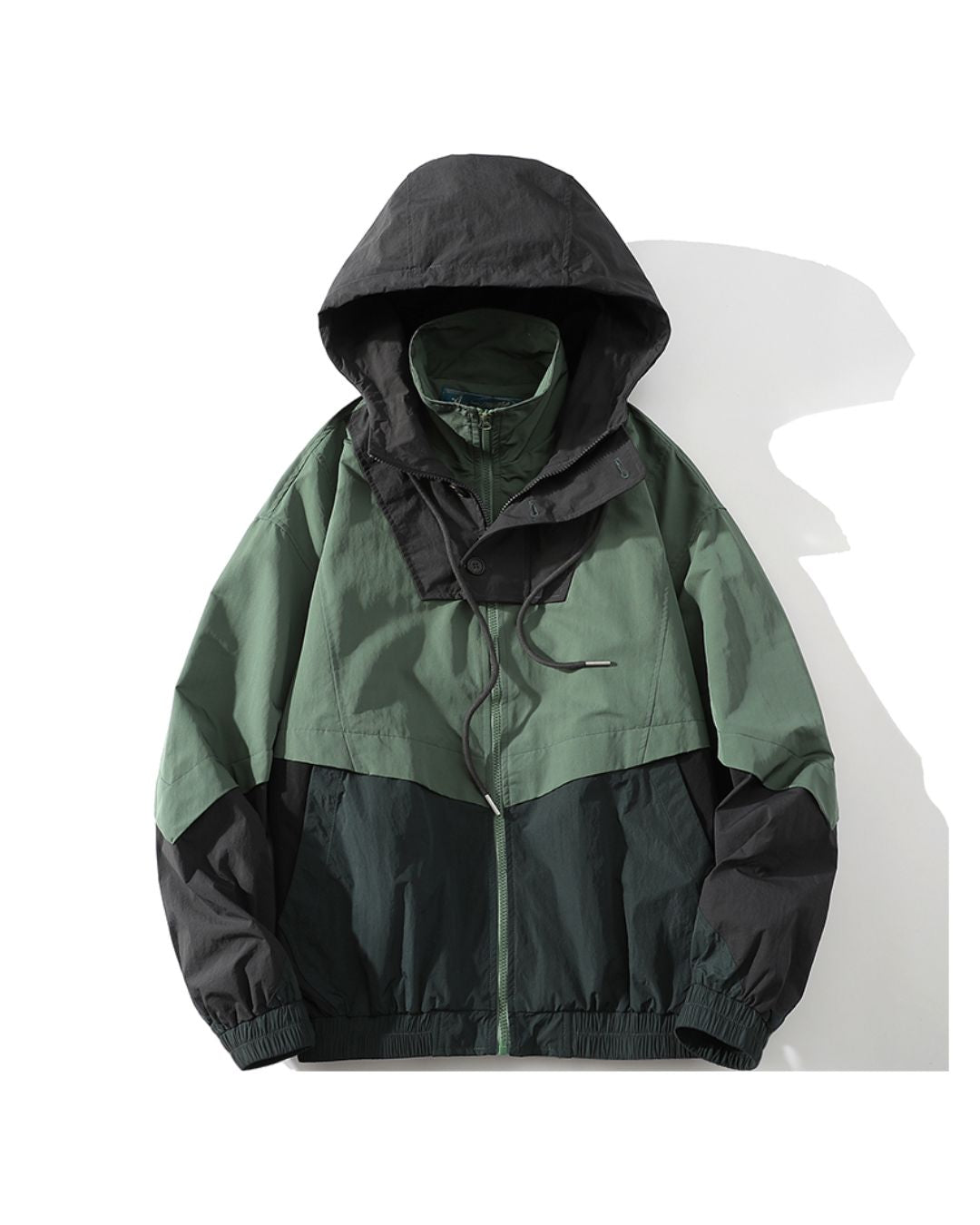 Oversized Colorblock Nylon Jacket　JK072