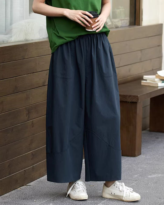 Breathable Cropped Wide Pants　PT048
