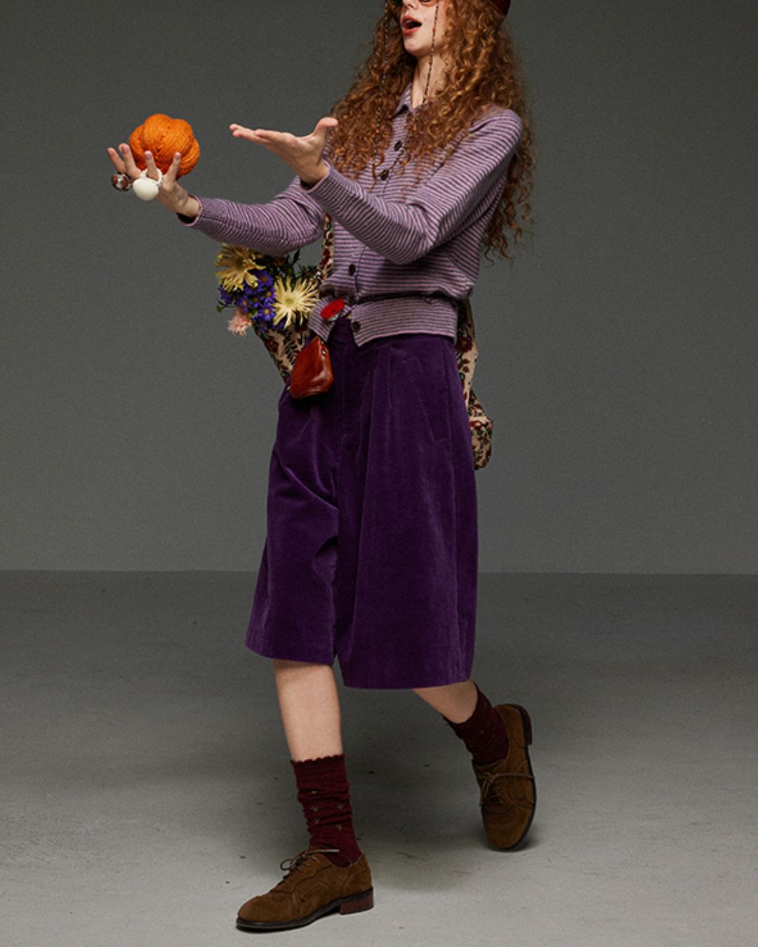 Retro Border Knit Cardigan　KN036