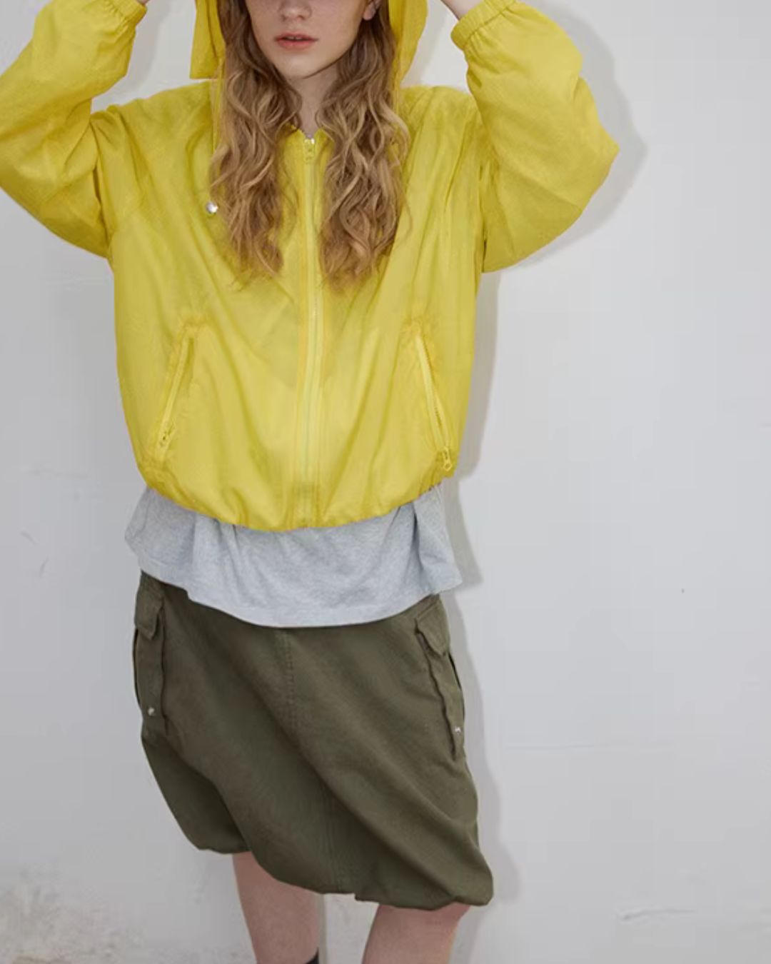 Nylon Short Hooded Jacket　JK092