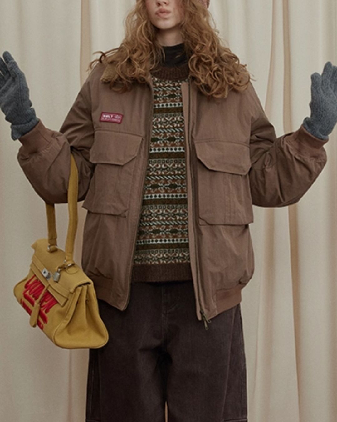 Boa Collar Padded Work Jacket　JK041