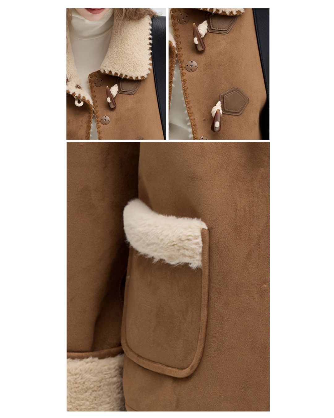 Collared Duffle Mouton Coat　CT010