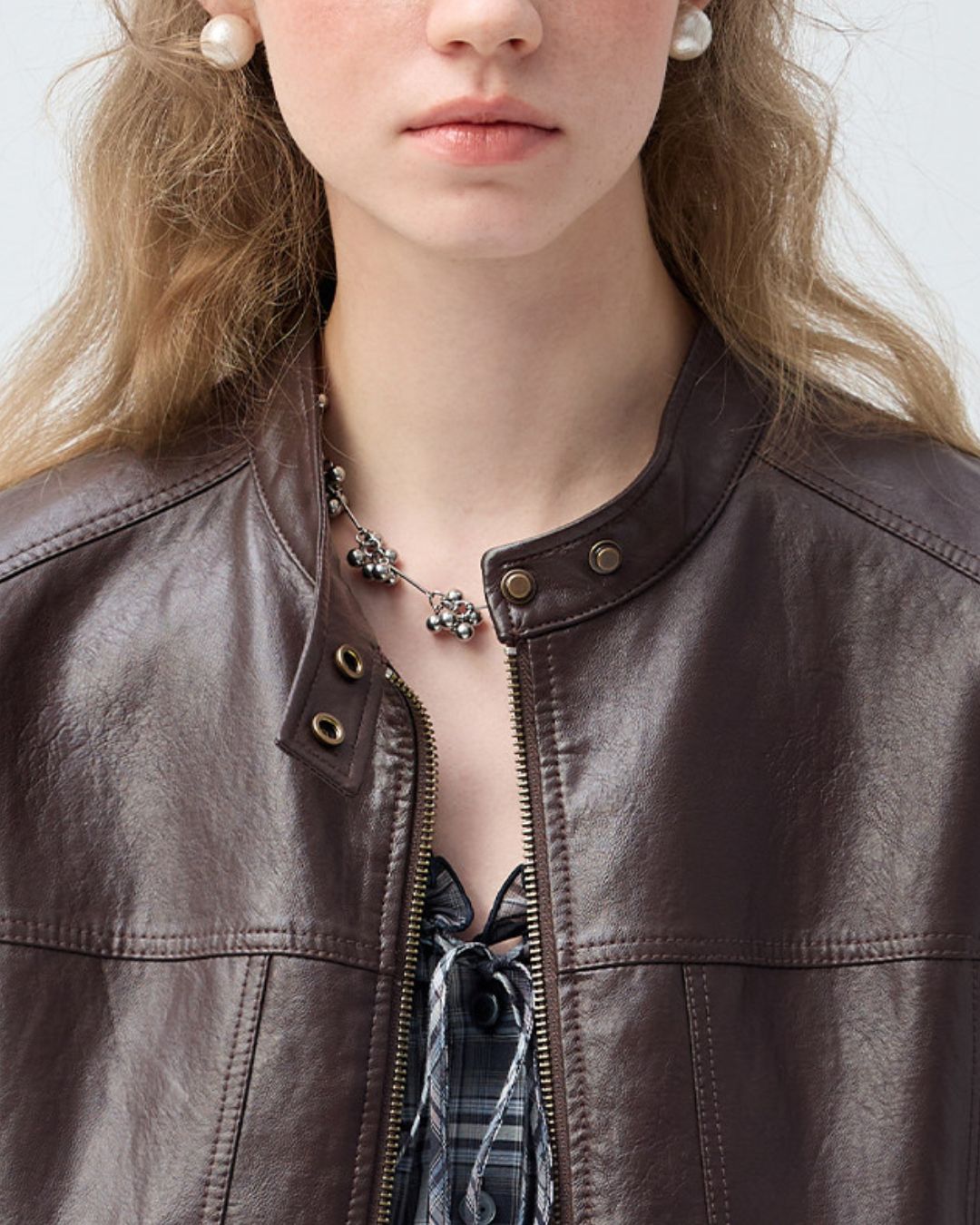 Vintage Short Leather Jacket　JK083