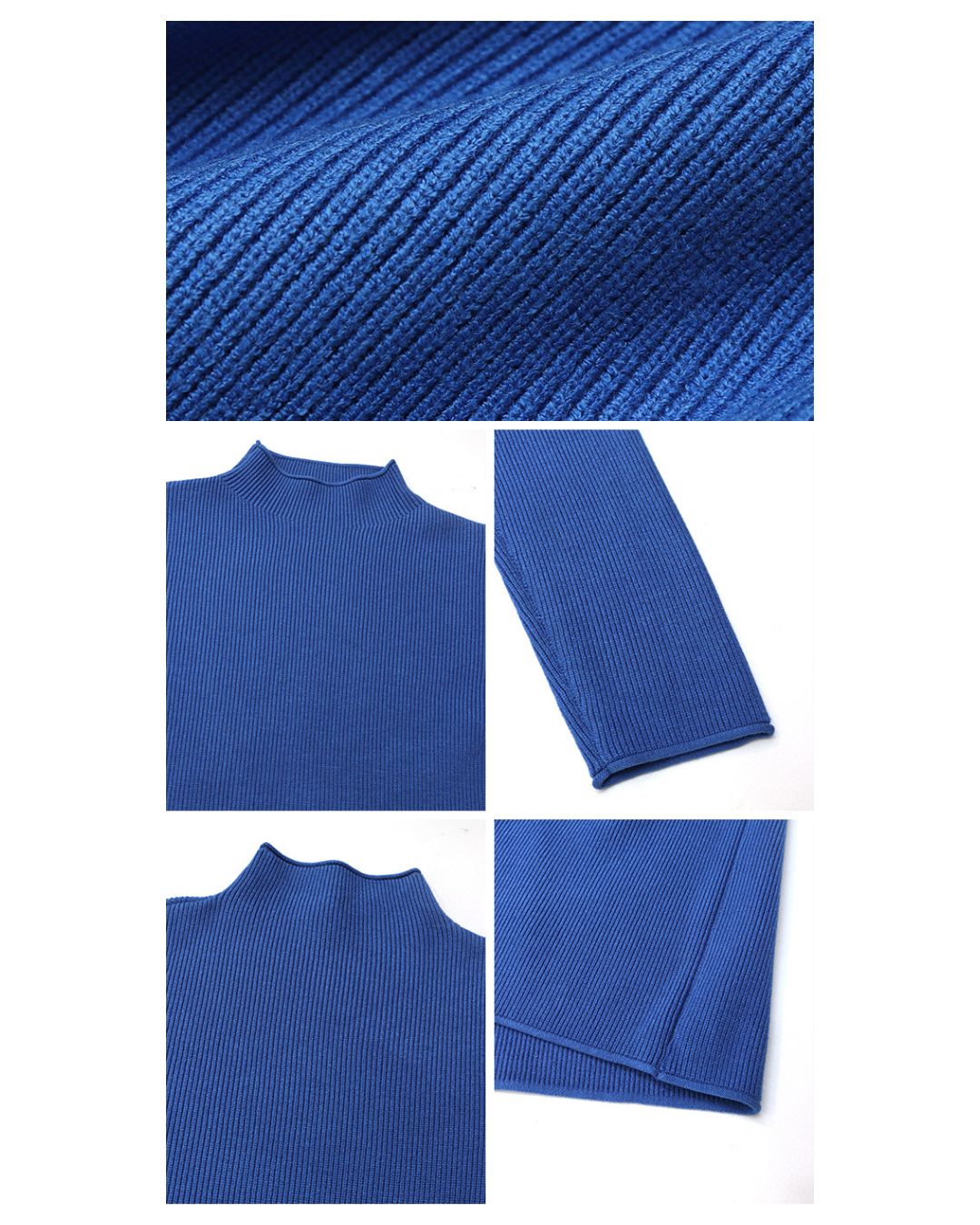 Basic Rib Mock Neck Knit　KN090