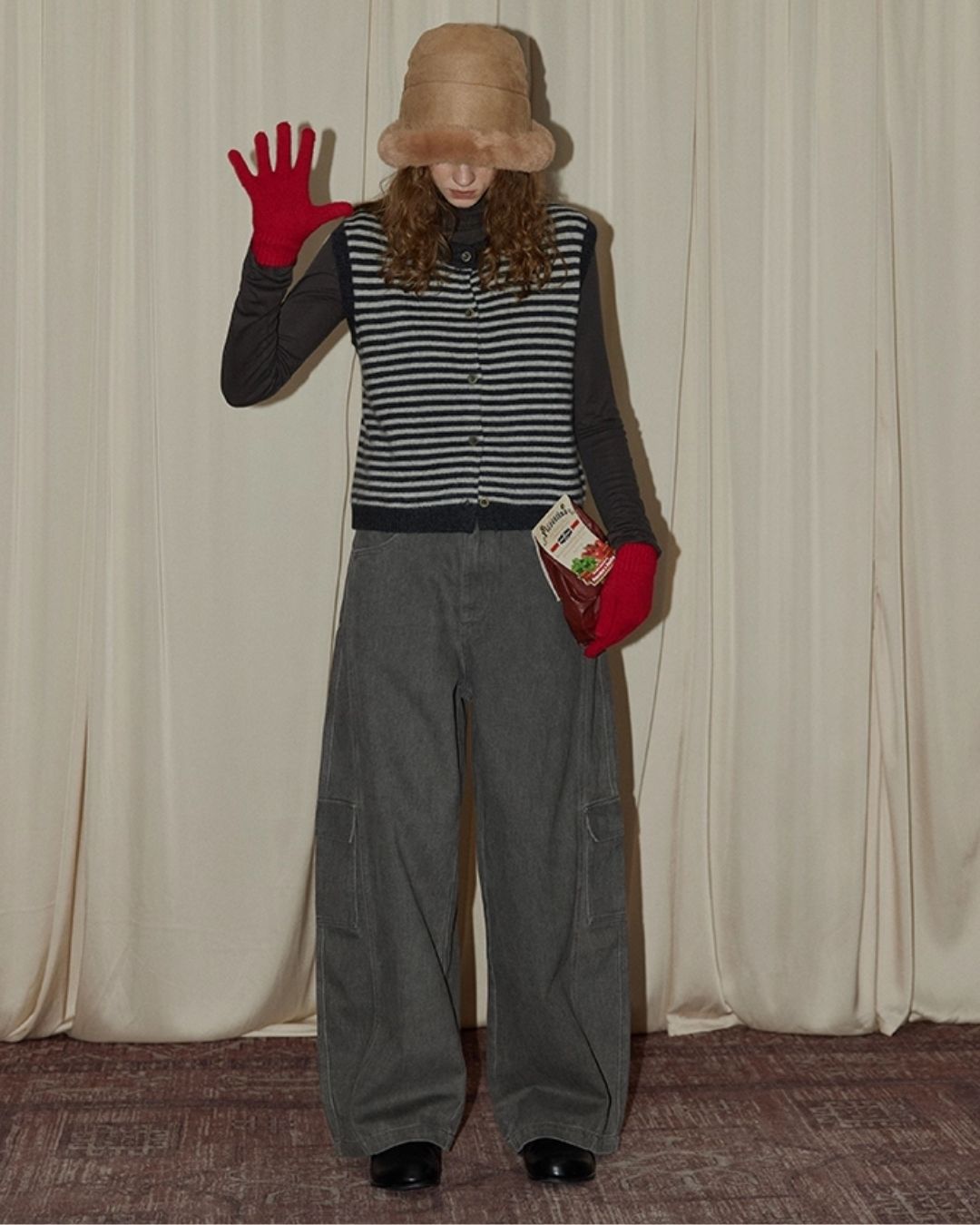 Work Denim Wide Pants　DP008