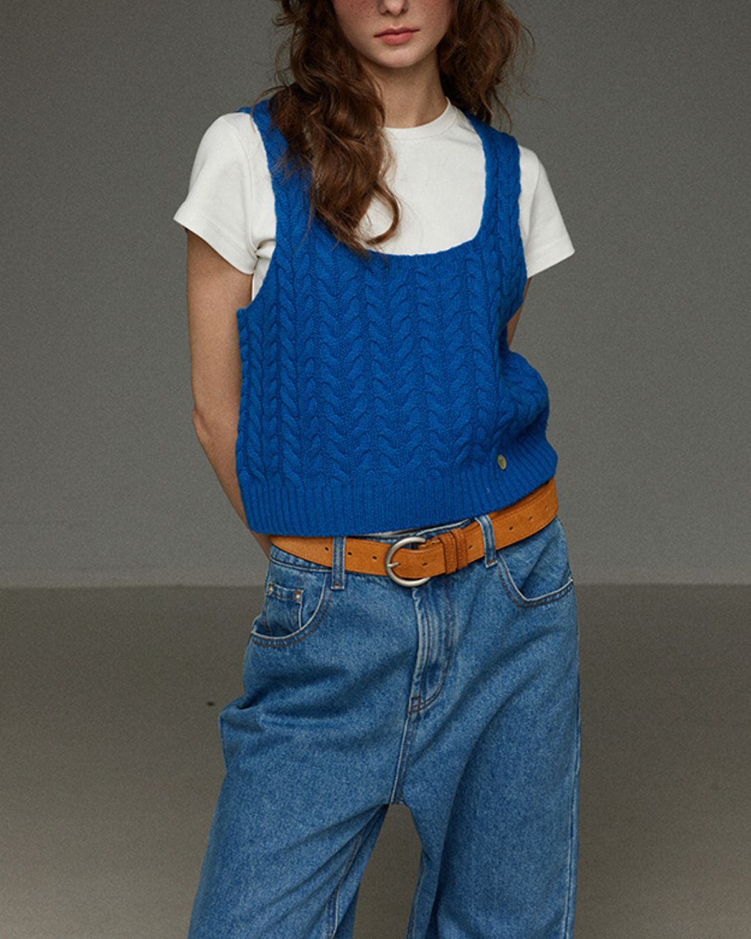 Cable Knit Camisole Vest　KN054