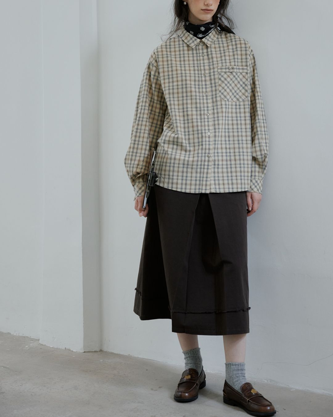 Retro Check Pocket Shirt　LS017