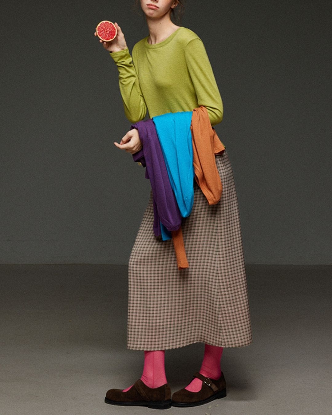 Boat Neck Slim Fit T-shirt　LT012