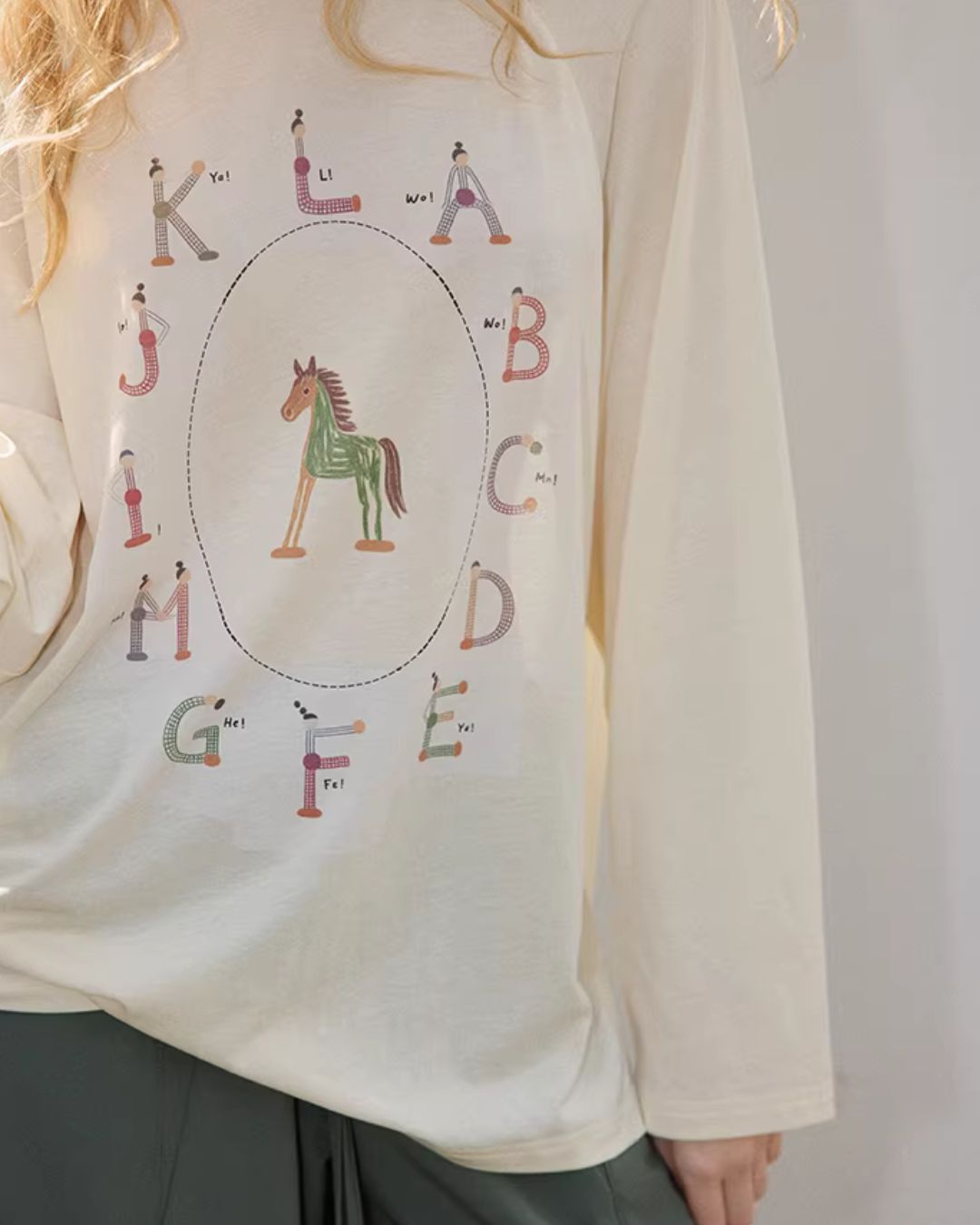 Pony Playful Print T-shirt　LT030