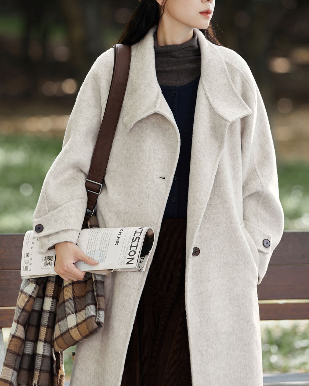 Wool Stand Collar Yoke Coat　CT019