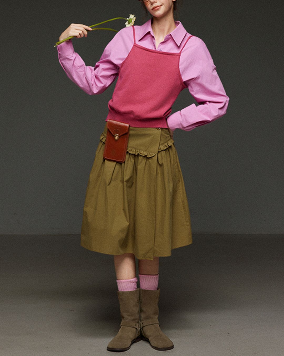 Back-open Camisole Knit Vest　KN033