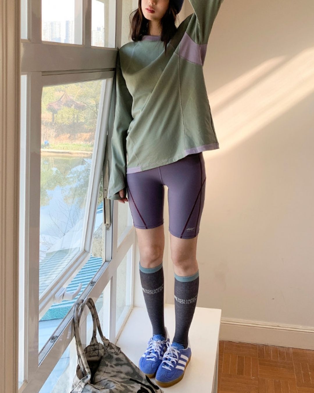 Color Block Fitness Shorts　SP002