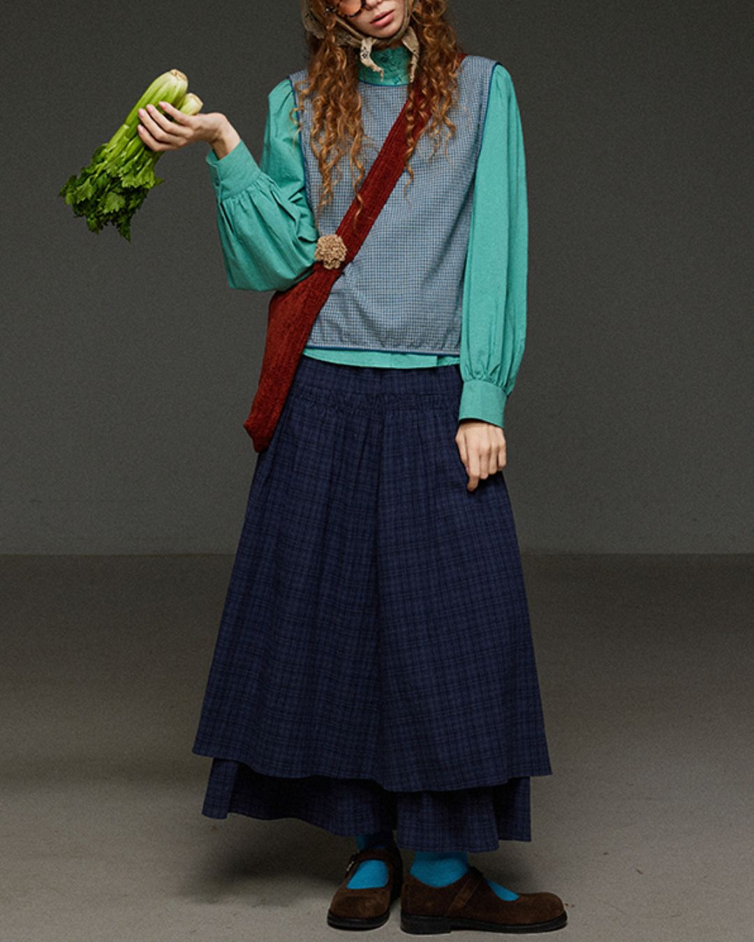 Side Button Check Vest　VT004