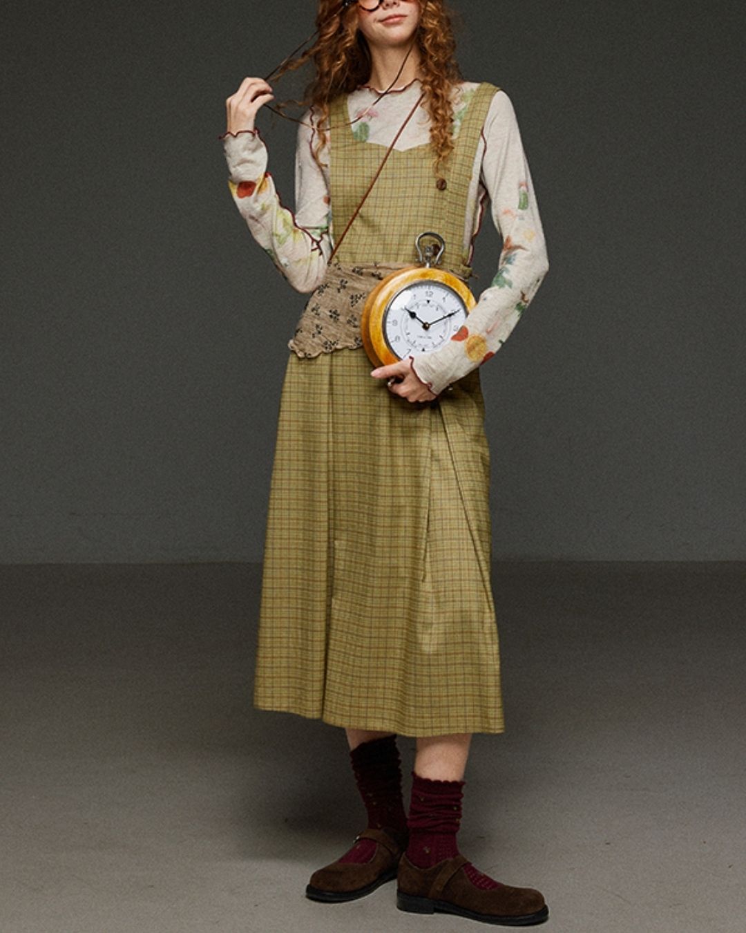 Mellow Frill Stitch Print T-shirt　LT011