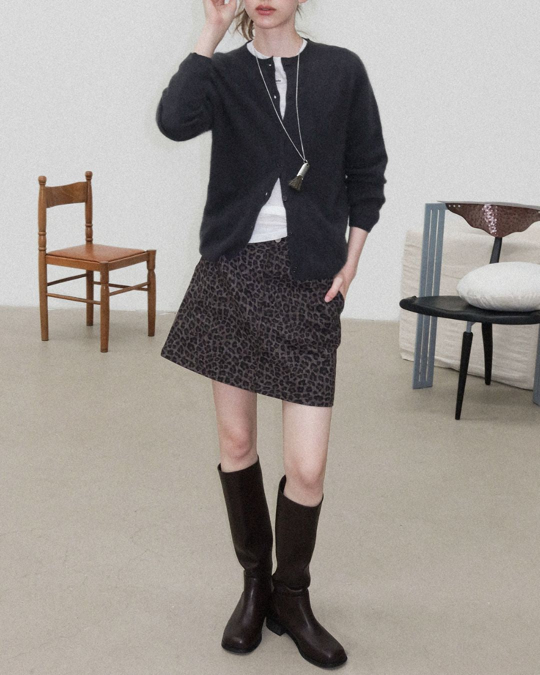 Brushed Knit Cardigan　KN027