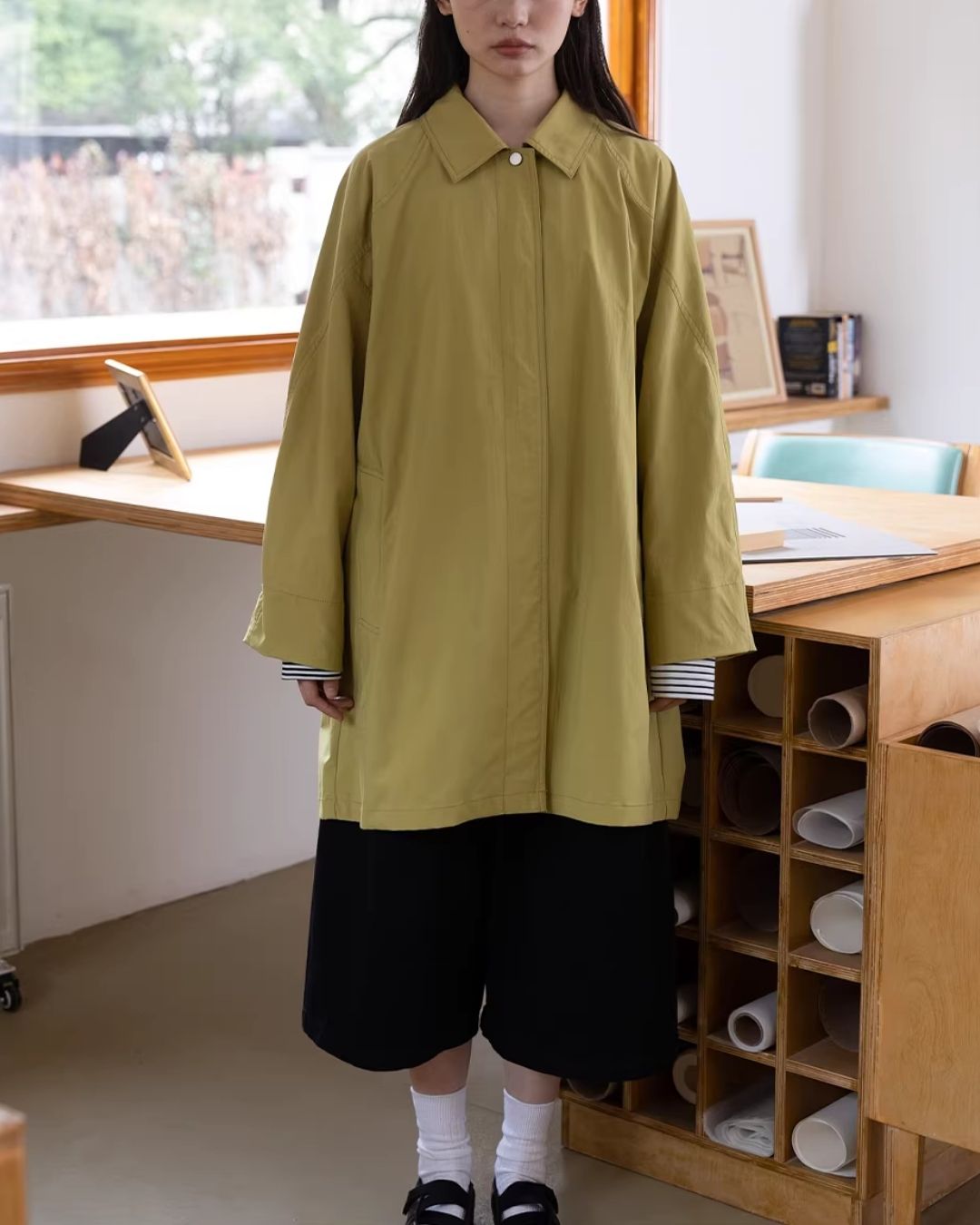Water-repellent Single-breasted Coat　CT033