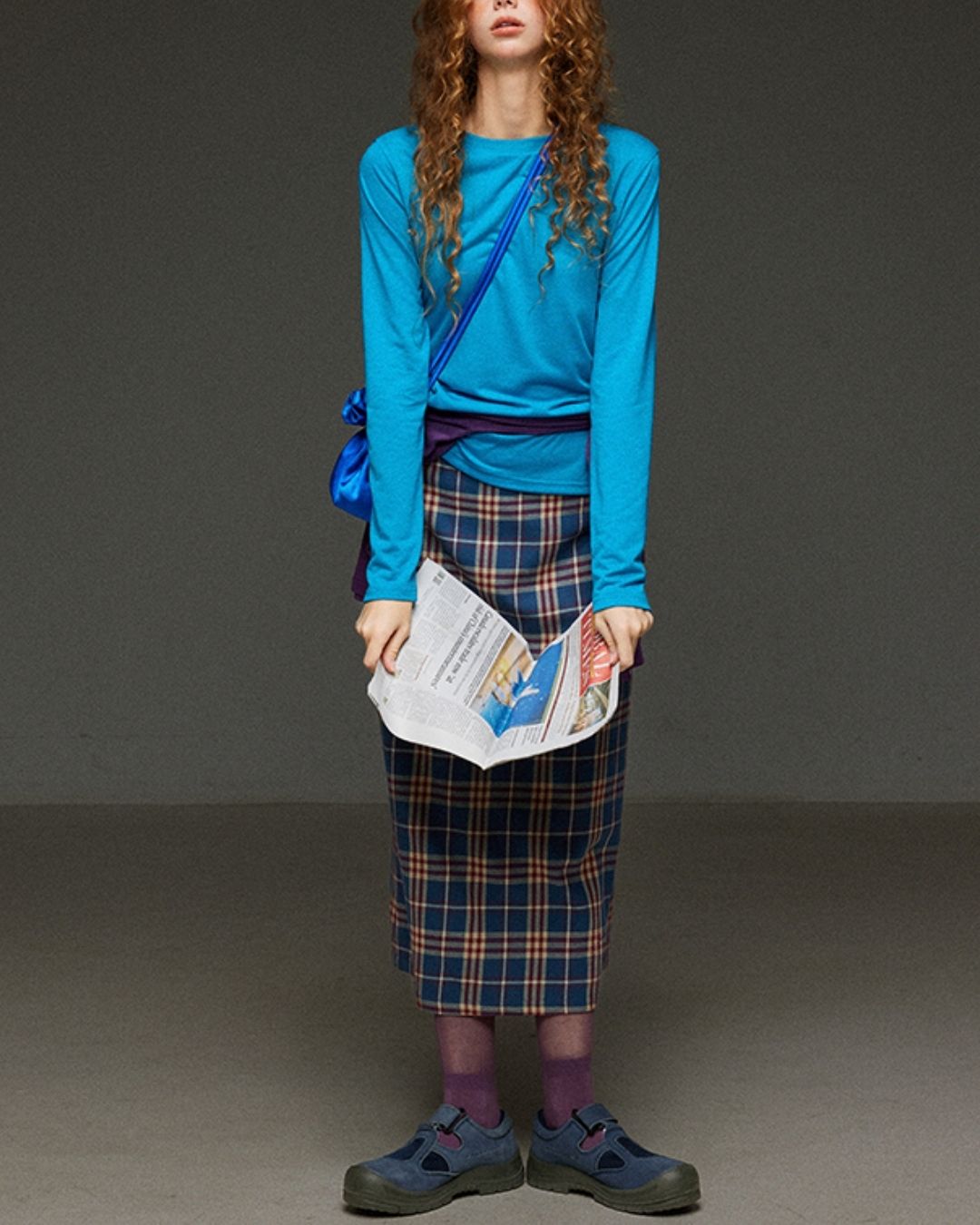 Boat Neck Slim Fit T-shirt　LT012